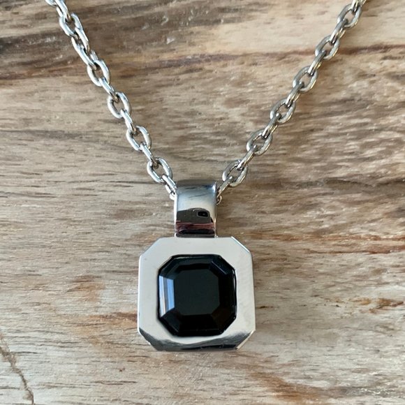 Dyrberg/Kern Mirren onyx black Swarovski crystal necklace - Picture 3 of 6